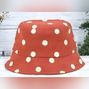 Girls Accessories Rust Daisy Bucket Hat